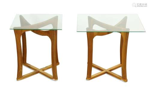 Pair of Adrian Pearsall teak end tables