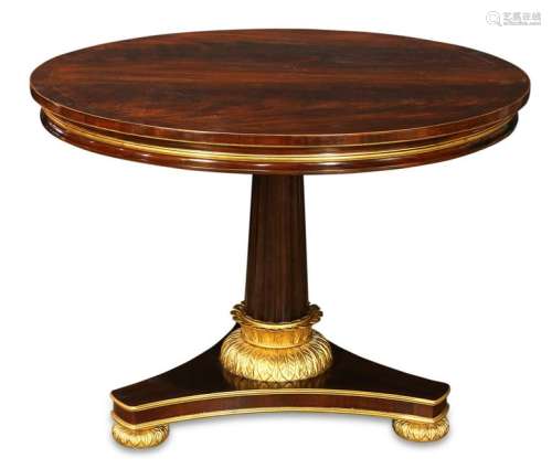 Continental Empire style partial gilt and mahogany