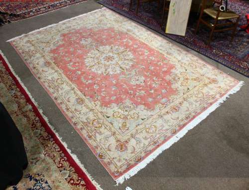 Persian part silk Tabriz carpet