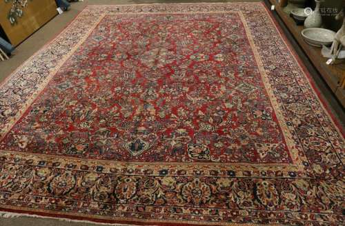 Semi antique Persian Sarouk carpet