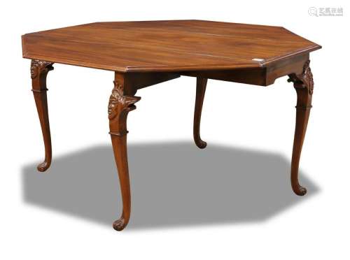 Classical style mahogany drop-leaf table