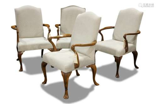 (lot of 4) Louis XV style armchairs