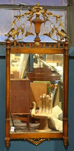 Regency partial gilt pier mirror