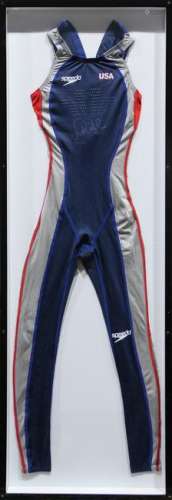 Official Speedo swim suit signed and worn by Olympic