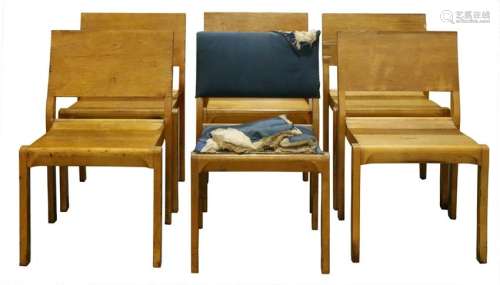 (lot of 6) Alvar Aalto for Artek bentwood side chairs