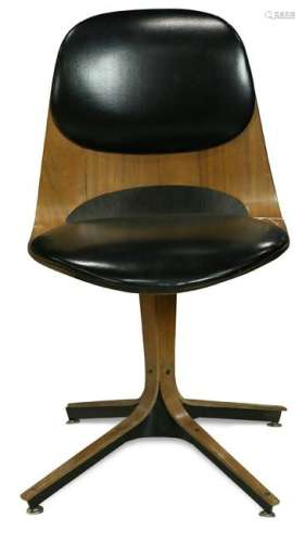 Mid Century Plycraft MCM swivel desk chair by George