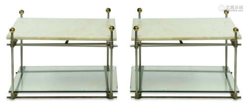 Pair of Hollywood Regency style occasional tables