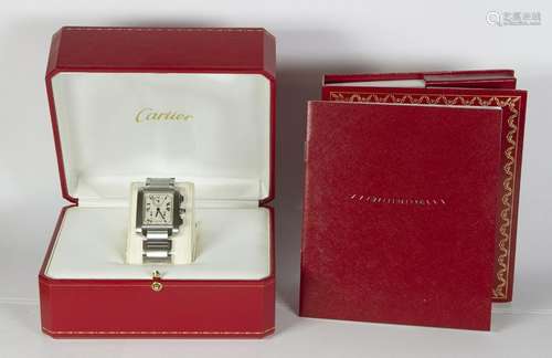 Cartier Tank Francaise stainless steel chronograph