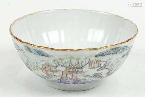 Chinese Porcelain Bowl, Landscape