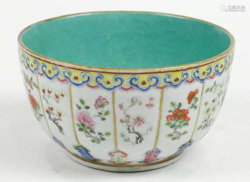 Chinese Porcelain Bowl, Flowers