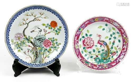 Chinese Porcelain Plates, Birds and Flowers