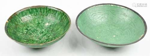 Vietnamese Green Glazed Ceramic Bowls