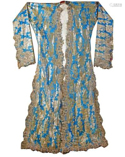 An Ottoman gilt embroidered silk robe