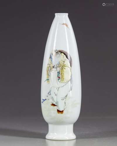 A Chinese fisherman vase