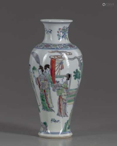 A Chinese doucai vase