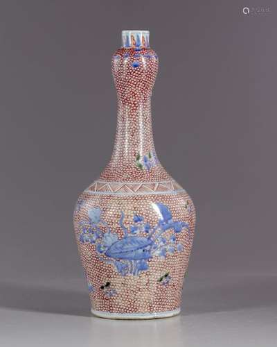 A Chinese mallet form vase