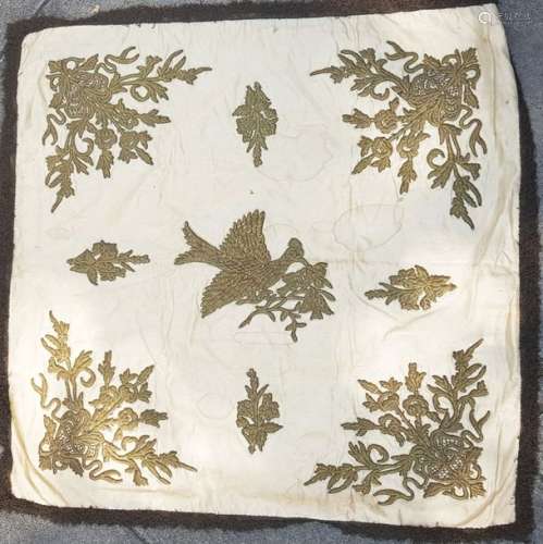 An Ottoman embroidered wrapping cloth bohca