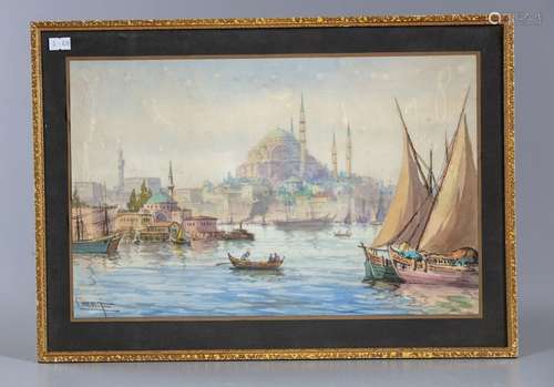 A painting depicting Istanbul