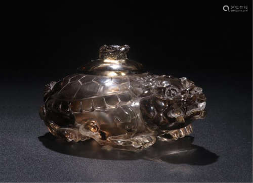 CHINESE TEA ROCK CRYSTAL BEAST WATER POT