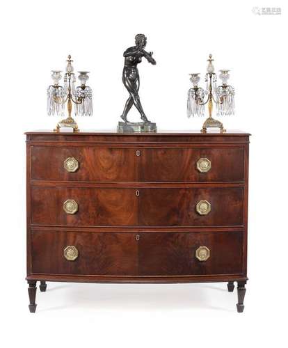 A George III mahogany bowfront chest of drawers, c…