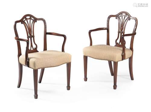 A pair of George III mahogany armchairs, circa 178…