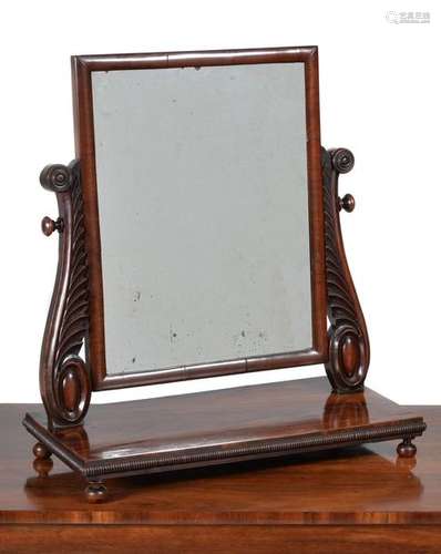 A Regency mahogany dressing mirror, circa 1815, in…