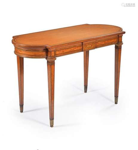 A Victorian satinwood and crossbanded centre table…