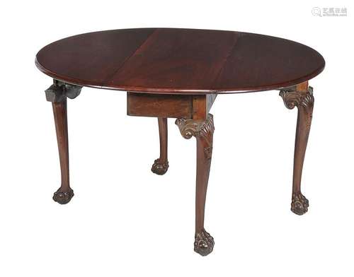 A George II mahogany drop leaf dining table, circa…