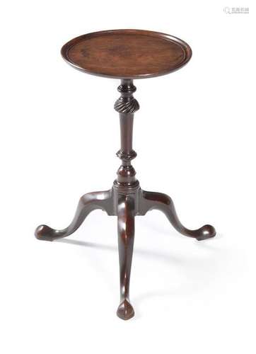 A George III mahogany candle stand, circa 1760, th…