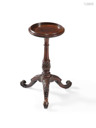 A George III mahogany candle stand, circa 1780, th…