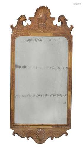 A George I giltwood pier mirror, circa 1725, the r…