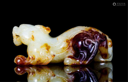 CHINESE ANCIENT JADE BEAST TABLE ITEM