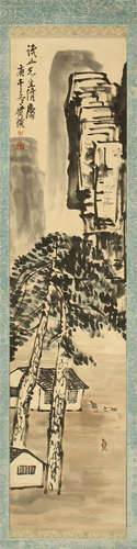 CHINESE SCROLL PAINTING OF MOUNTAIN VIEWS