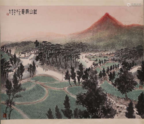 CHINESE SCROLL PAINTING OF LANDSCAPE