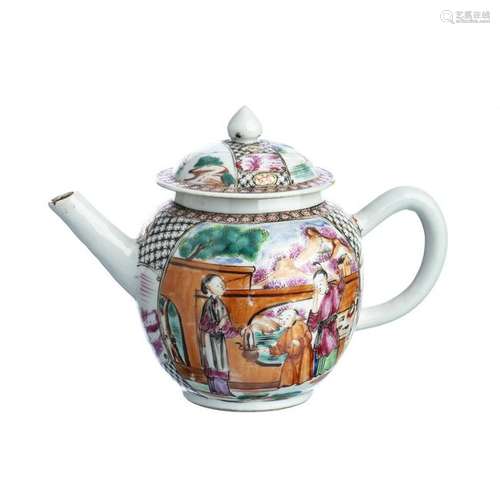 Chinese Porcelain Mandarin Teapot, Qianlong