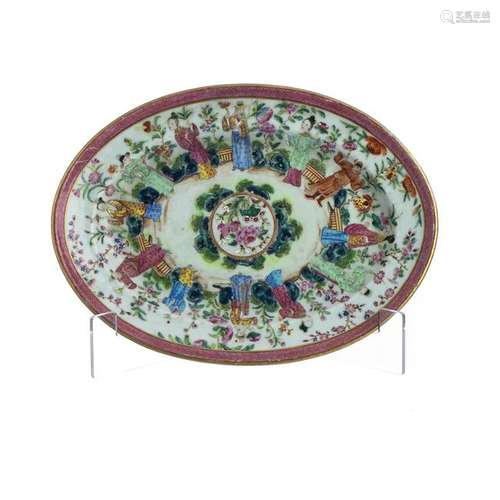 Chinese Porcelain Mandarin oval platter, Daoguang