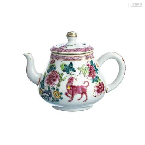 Chinese Porcelain 'dog' Teapot, Yongzheng