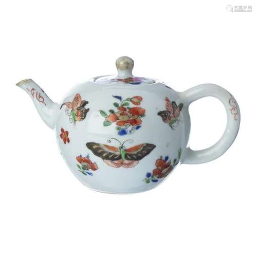 Chinese Porcelain 'butterflies' Teapot, Kangxi