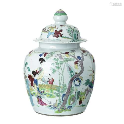 Chinese Porcelain Famille Verte Pot and cover, Guangxu