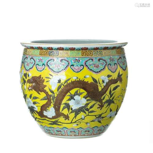 Chinese Porcelain Dayazhai dragon Fishbowl, Guangxu