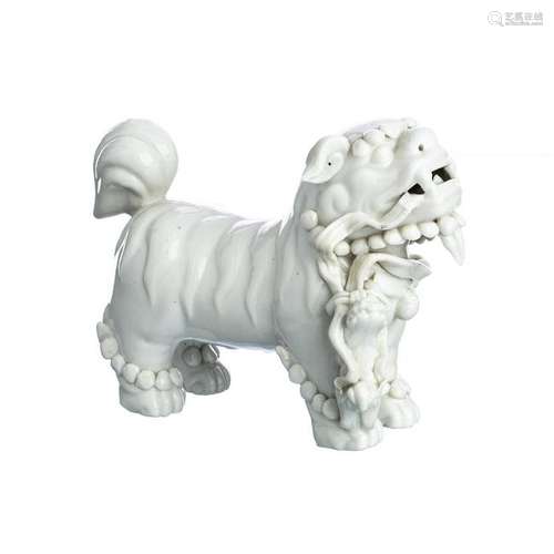 Chinese blanc de chine porcelain Qilin