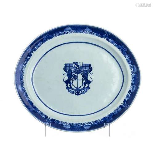 Platter in Chinese porcelain, 'Company of Merchants of