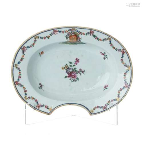 Chinese Porcelain shaving bowl, Qianlong