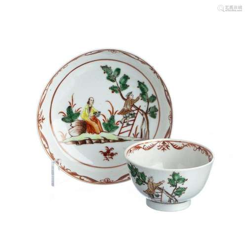 Chinese Porcelain European Figure 'Cherry Picking' cup