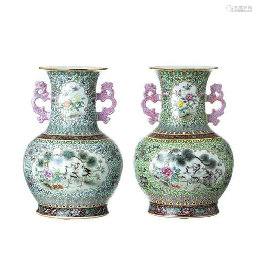 Pair of Chinese Porcelain Vases