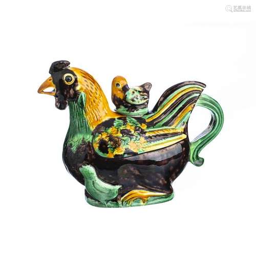 Chinese Porcelain Hen and chick Teapot