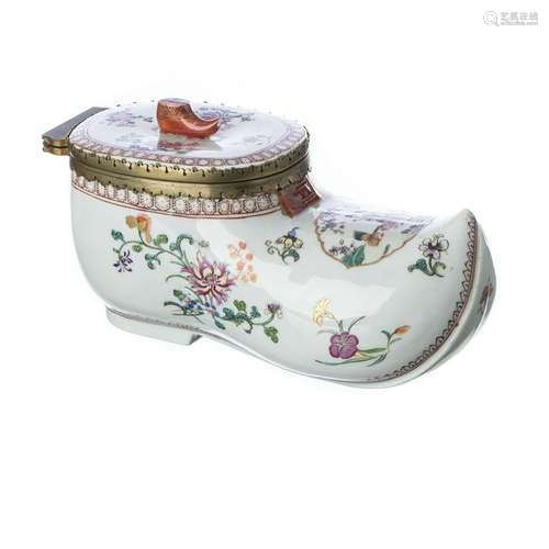 Meissen style Porcelain boot box from Sanson