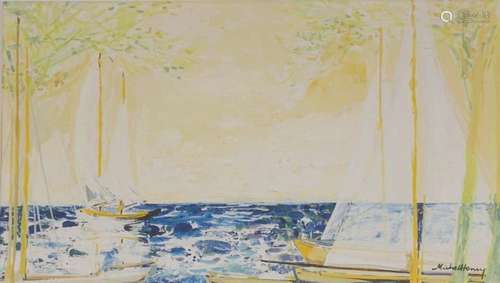 MICHEL HENRY (1928 2016). Les Bateaux blancs Gouac…