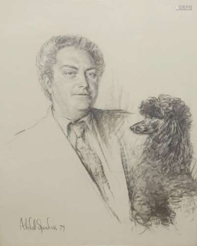 Alejo VIDAL QUADRAS (1919 1995). Portrait de Miche…