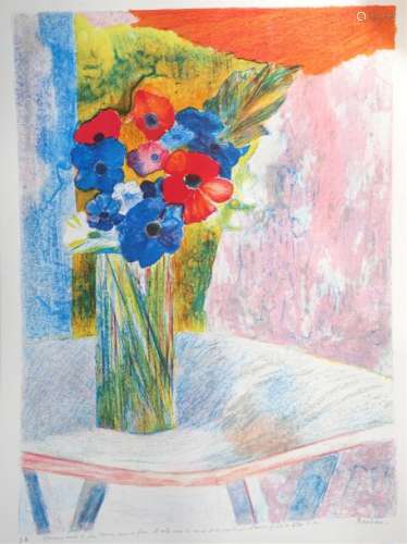 D'après Guy BARDONE (1927 2015). Bouquet de fleurs…
